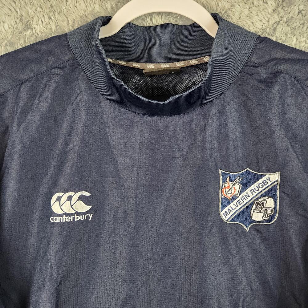 Malvern Rugby Jacket Mens Large Blue Rugby Canterbury VapoShield Track Lined